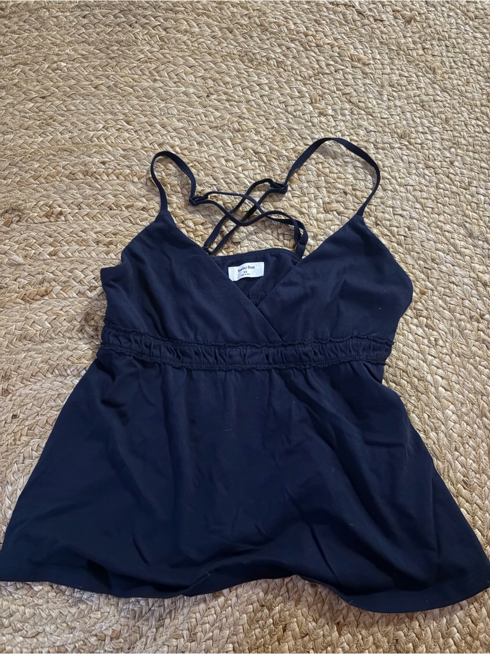 Sunday Best Black Strappy V-Neck Tank